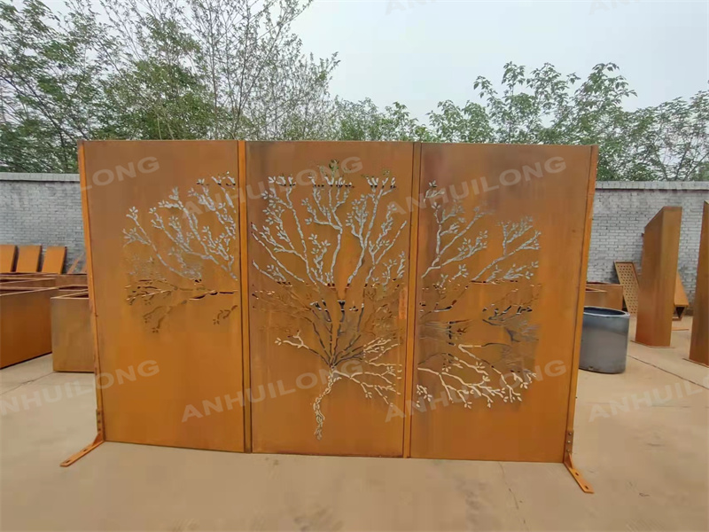 backyard corten steel screen supplier